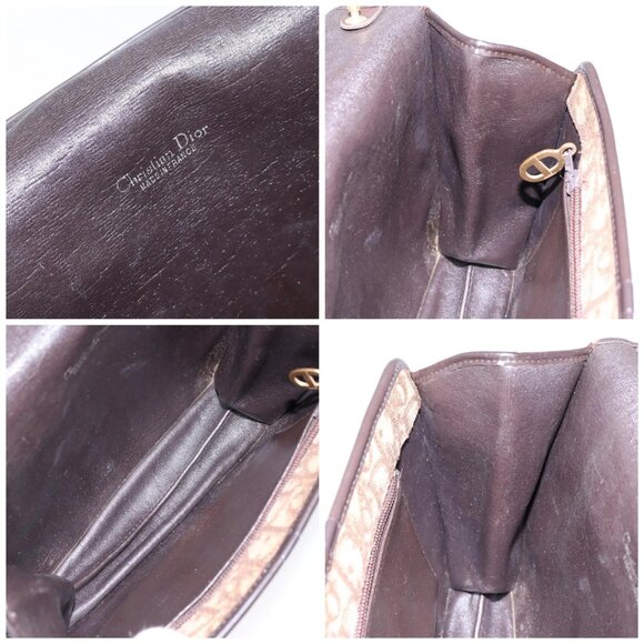 Christian Dior Trotter Canvas Shoulder Bag Brown Gold Auth 129621 - Picture 15 of 16